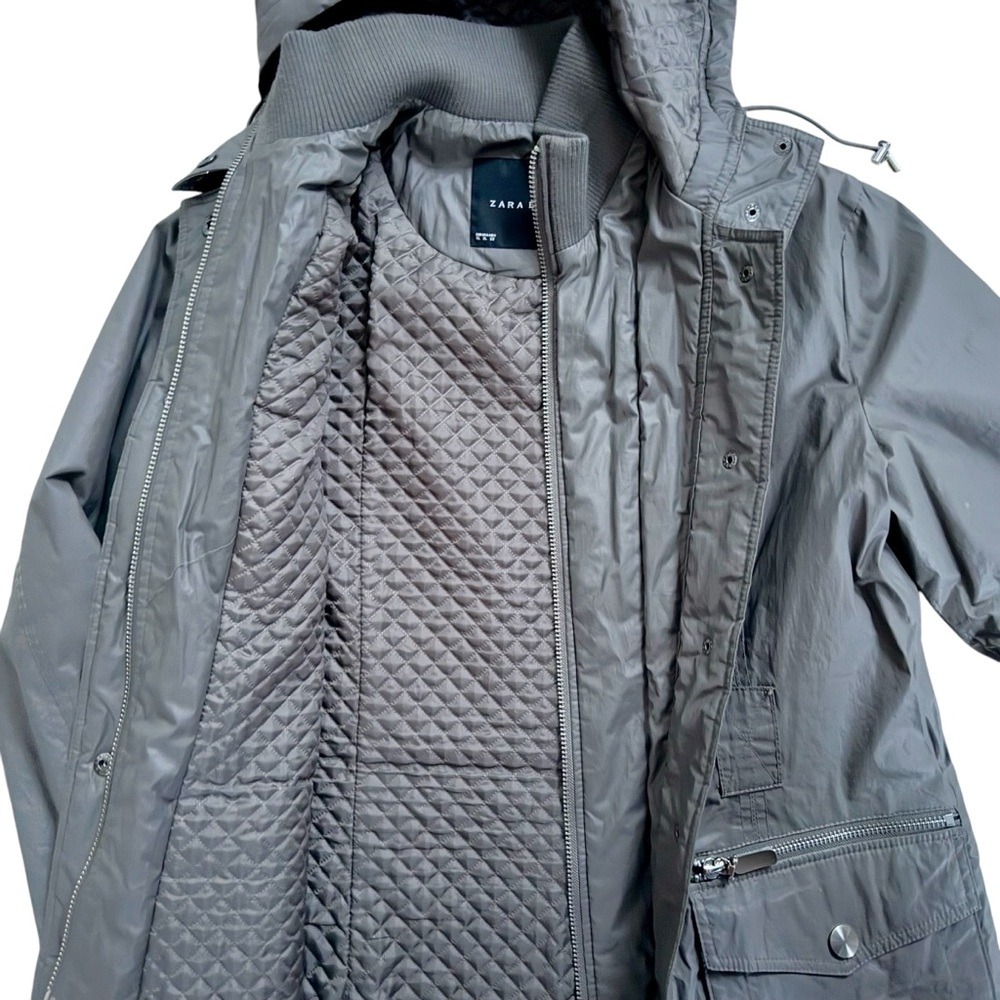 Zara Utility Jacket Anorak Coat XL - Picture 3 of 4